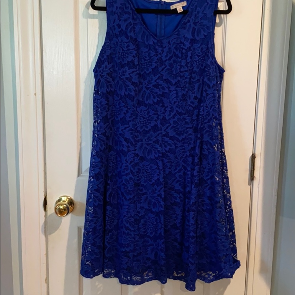 Beautiful Lace Navy Blue Dress